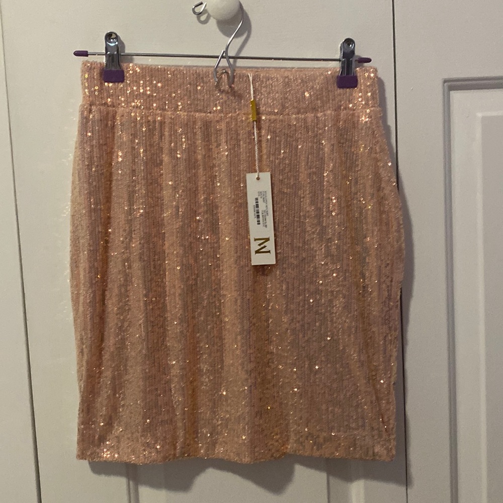 MESHKI sequin mini skirt